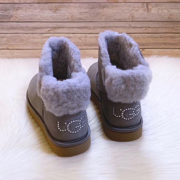 UGG Shoes - UGG Classic Bling Mini Grey Boots